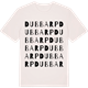 Vintage White t-shirt med Dubbarp ordlek t-shirt