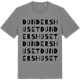 Mid Heather Gray t-shirt med Dundershuset ordlek t-shirt