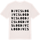Vintage White t-shirt med Duveskog ordlek t-shirt