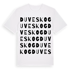Duveskog ordlek t-shirt – ekologisk bomull t-shirt från Pinshirt