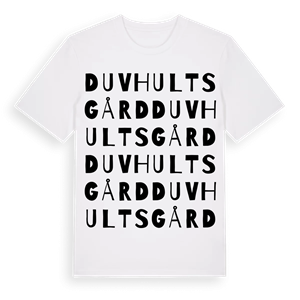 Duvhults gård ordlek t-shirt – ekologisk bomull t-shirt från Pinshirt