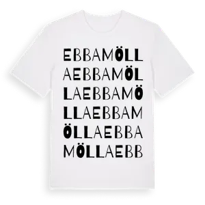 Ebbamölla ordlek t-shirt – ekologisk bomull t-shirt från Pinshirt
