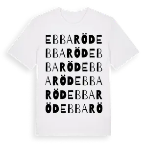 Ebbaröd ordlek t-shirt – ekologisk bomull t-shirt från Pinshirt