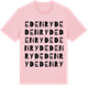 Pink Cotton t-shirt med Edenryd ordlek t-shirt