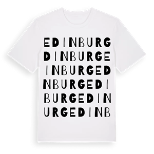 Edinburg ordlek t-shirt – ekologisk bomull t-shirt från Pinshirt