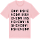 Pink Cotton t-shirt med Edvinshem ordlek t-shirt