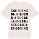 Vintage White t-shirt med Egna hem ordlek t-shirt