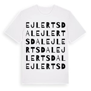 Ejlertsdal ordlek t-shirt – ekologisk bomull t-shirt från Pinshirt