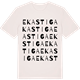 Vintage White t-shirt med Ekastiga ordlek t-shirt