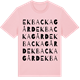 Pink Cotton t-shirt med Ekbacka gård ordlek t-shirt
