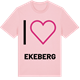 Pink Cotton t-shirt med Jag älskar Ekeberg t-shirt stort tryck
