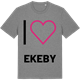 Mid Heather Gray t-shirt med Jag älskar Ekeby t-shirt stort tryck