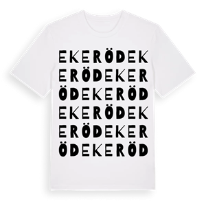 Ekeröd ordlek t-shirt – ekologisk bomull t-shirt från Pinshirt