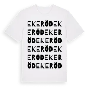 Ekeröd ordlek t-shirt – ekologisk bomull t-shirt från Pinshirt