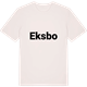 Vintage White t-shirt med Eksbo fetstil t-shirt