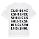 White t-shirt med Eksholm ordlek t-shirt