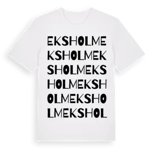 Eksholm ordlek t-shirt – ekologisk bomull t-shirt från Pinshirt