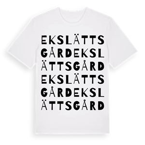 Ekslättsgård ordlek t-shirt – ekologisk bomull t-shirt från Pinshirt