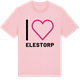 Pink Cotton t-shirt med Jag älskar Elestorp t-shirt stort tryck
