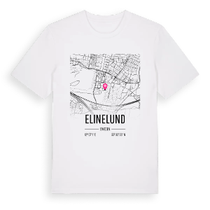 Elinelund karta t-shirt – ekologisk bomull t-shirt från Pinshirt