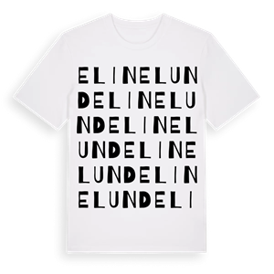 Elinelund ordlek t-shirt – ekologisk bomull t-shirt från Pinshirt
