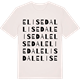 Vintage White t-shirt med Elisedal ordlek t-shirt