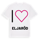 White t-shirt med Jag älskar Eljaröd t-shirt stort tryck