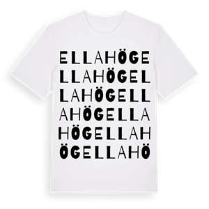 Ellahög ordlek t-shirt – ekologisk bomull t-shirt från Pinshirt