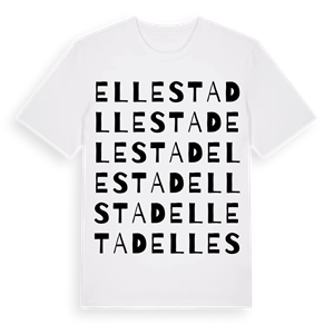Ellestad ordlek t-shirt – ekologisk bomull t-shirt från Pinshirt