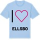 Blue Soul t-shirt med Jag älskar Ellsbo t-shirt stort tryck