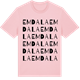 Pink Cotton t-shirt med Emdala ordlek t-shirt