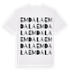 White t-shirt med Emdala ordlek t-shirt