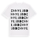 White t-shirt med Emmylund ordlek t-shirt