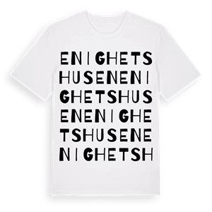 Enighetshusen ordlek t-shirt – ekologisk bomull t-shirt från Pinshirt