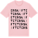 Pink Cotton t-shirt med Enskiftet ordlek t-shirt