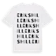 White t-shirt med Erikshill ordlek t-shirt