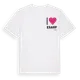 White t-shirt med Jag älskar Esarp t-shirt litet tryck