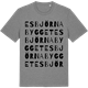 Mid Heather Gray t-shirt med Esbjörnabygget ordlek t-shirt