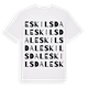 White t-shirt med Eskilsdal ordlek t-shirt