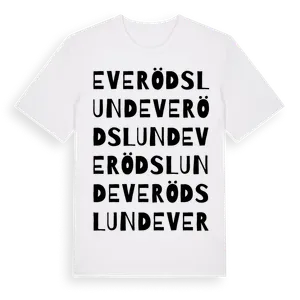 Everödslund ordlek t-shirt – ekologisk bomull t-shirt från Pinshirt