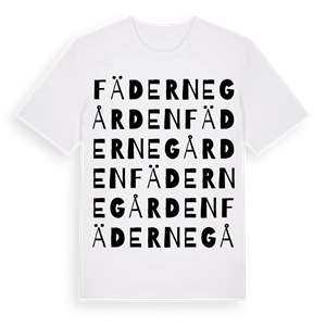 Fädernegården ordlek t-shirt – ekologisk bomull t-shirt från Pinshirt