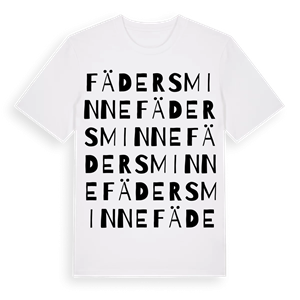 Fädersminne ordlek t-shirt – ekologisk bomull t-shirt från Pinshirt