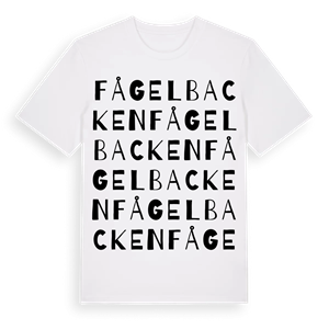 Fågelbacken ordlek t-shirt – ekologisk bomull t-shirt från Pinshirt
