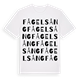 White t-shirt med Fågelsång ordlek t-shirt