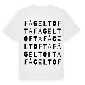 Fågeltofta ordlek t-shirt – ekologisk bomull t-shirt från Pinshirt