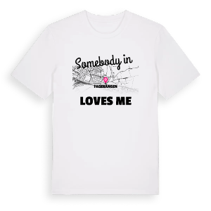 Någon i Fagerängen älskar mig t-shirt – ekologisk bomull t-shirt från Pinshirt