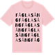Pink Cotton t-shirt med Fåglasång ordlek t-shirt