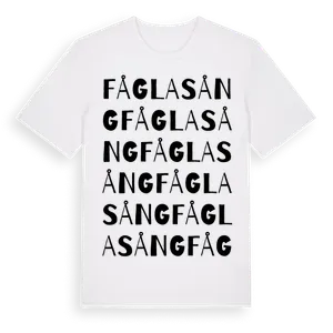 Fåglasång ordlek t-shirt – ekologisk bomull t-shirt från Pinshirt