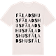 Vintage White t-shirt med Fäladshus ordlek t-shirt