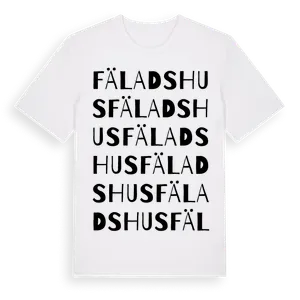 Fäladshus ordlek t-shirt – ekologisk bomull t-shirt från Pinshirt